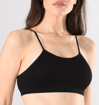 Spagetti Träger Bustier mit rundem Ausschnitt